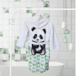 Детски халат Panda DF печат с качулка L